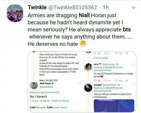 Niall Horan Mendapat Kecaman dari Penggemar BTS Setelah Mengungkap Dia Belum Menonton Lagu Baru Grup