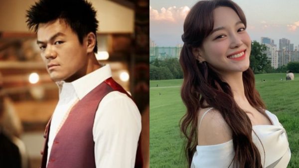 J.Y. Park and Kim Sejeong
