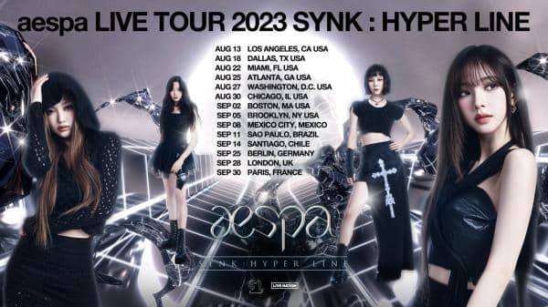 Aespa Mengumumkan Tanggal Dan Kota Untuk Tur “synk : Hyper Line” Mendatang